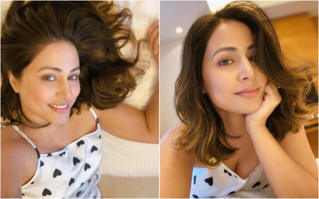 Hina Khan Looking Dazzled In Her Lazy Mood Stills.