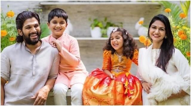 Allu Arjun Shares Adorable Photo With Wife Sneha And Kids On Occasion Of Dussehra. See Pics