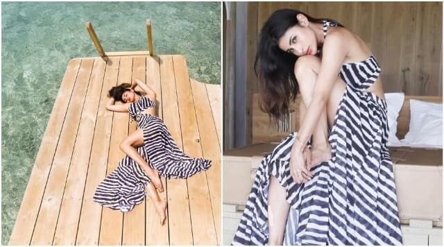 Mouni Roy Raising Hotness Levels By Flaunts Her Sexy Legs On Poolside