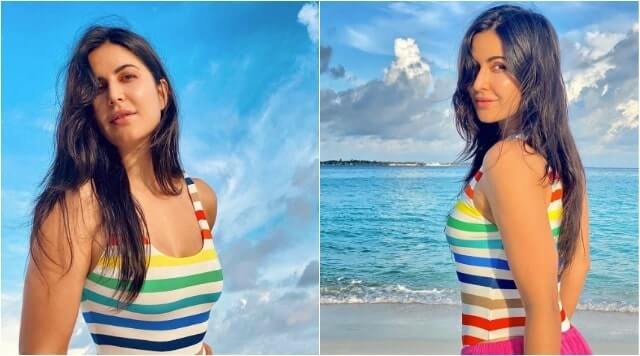 Katrina Kaif Shares Maldives Beach Pictures In Stunning Swimsuit With Scenic Landscape In Backdrop.