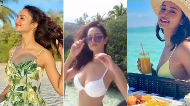 Shanvi Srivastava Shows Off Her Sexy Curves As She Enjoys In The Maldives.