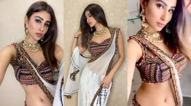 Mouni Roy Showing Off Her Sexy Hourglass Figure In this Hot Saree Look.
