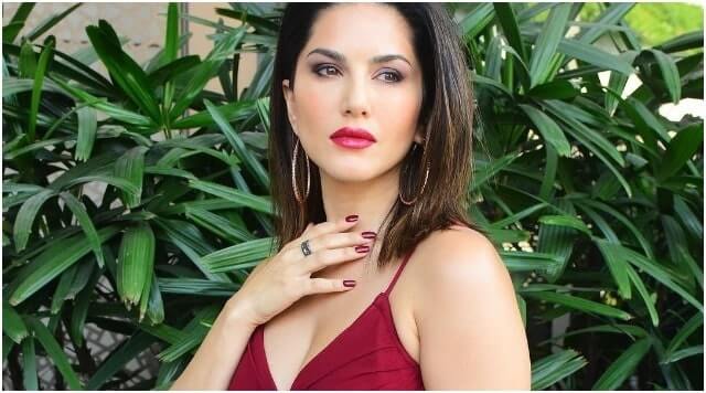 Sunny Leone Is Looking Red Hot In A Ruffled Bodycon Dress.