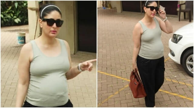 Kareena Kapoor Khan Flaunts Her Adorable Baby Bump As She Spotted Near Her New House.
