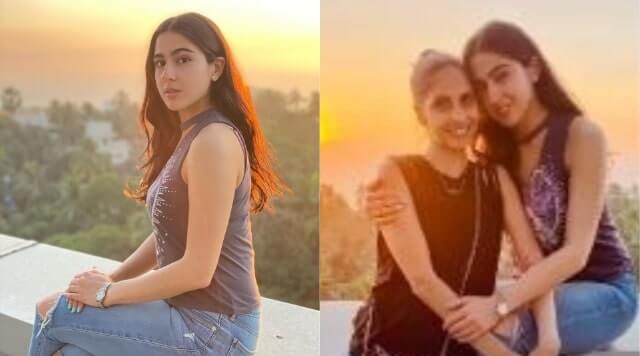 Sara Ali Khan Looks Adorable As She Enjoys Sunset In This Picture.