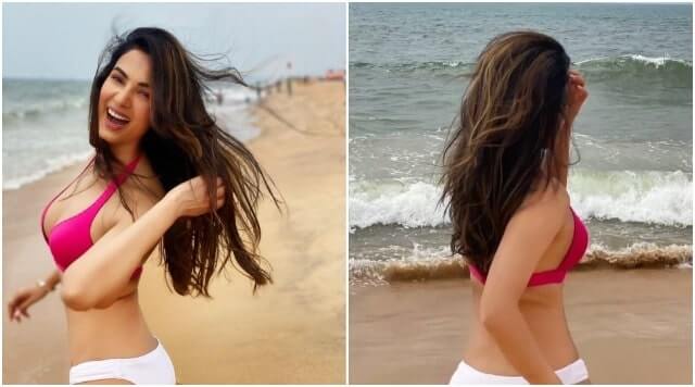 Sonal Chauhan Turns On the Beach Vibes With Her H*tness In Pink Bikini