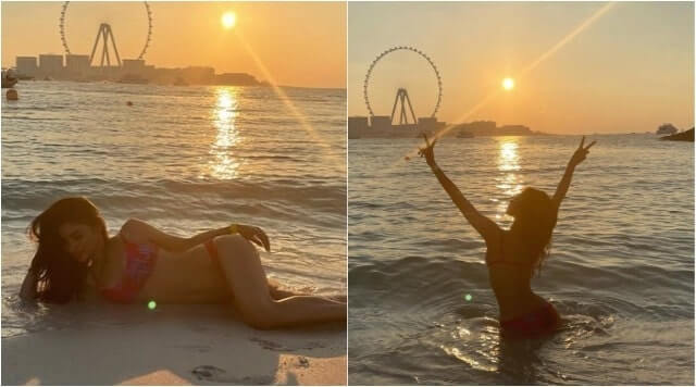 Mouni Roy Breathtaking Sunset Beach Bikini Pictures Is Breaking The Internet.