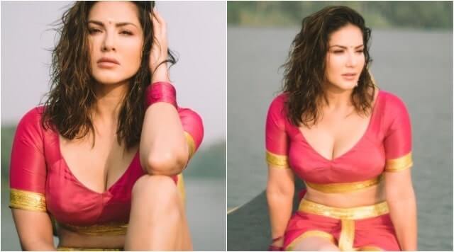 Sunny Leone Looking Scintillating In Traditional Kerala Outfit.