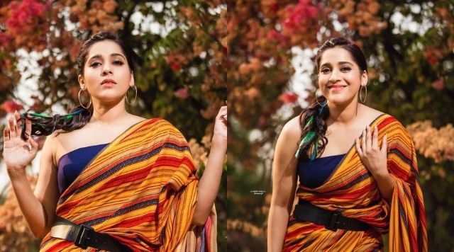 Rashmi Gautam Donning Flawless Multicolour Saree. See Gorgeous Pictures