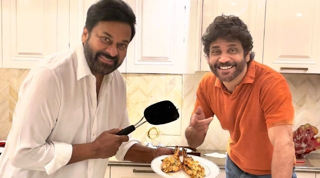 Nagarjuna Got A Delicious Food Treat Cooked By Mega Star Chiranjeevi Ahead Of 'Wild Dog' Release.