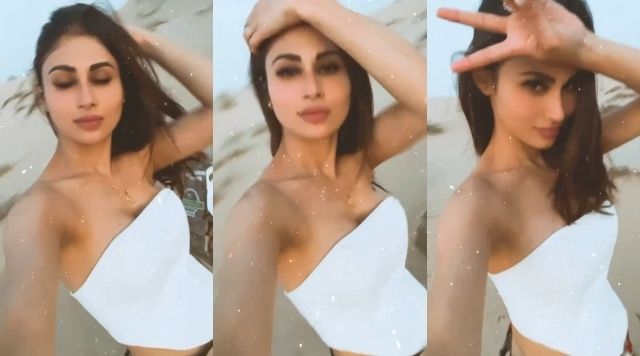 Mouni Roy Teasing Fans with Her New Hot Video Clip From Desert.