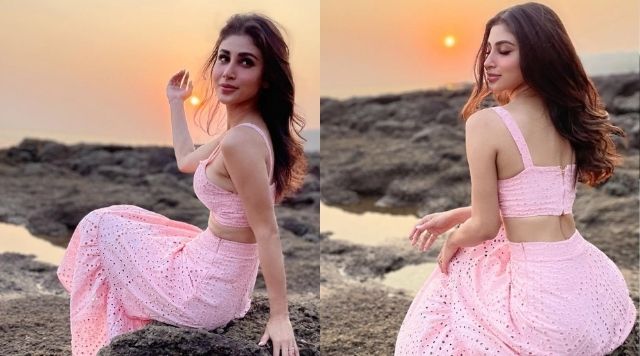 Mouni Roy Looking Dreamy In This Gorgeous Pink Dress.