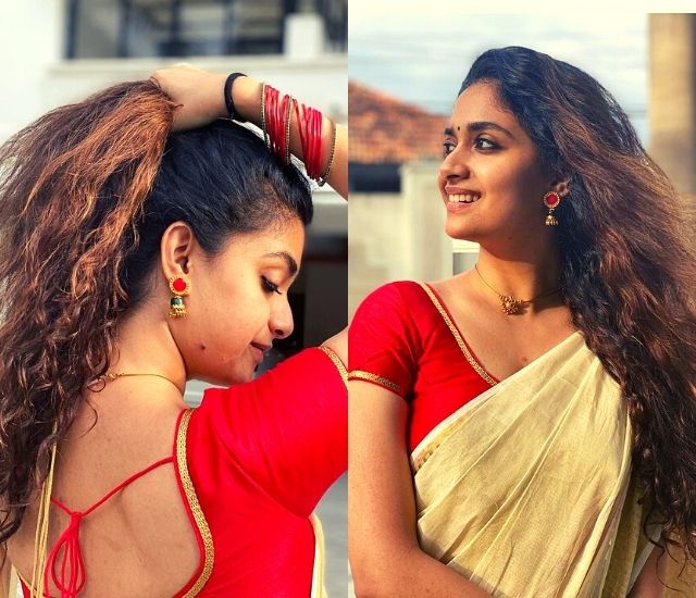 10 Times Keerthy Suresh Stunned In Her Saree Look Which Makes You Add Them To Your Wardrobe Collection.