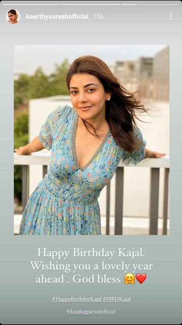 Kajal Aggarwal Received Heartwarming Birthday Wishes From Anushka Shetty, Rakul Preet Singh, Keerthy Suresh And Others.