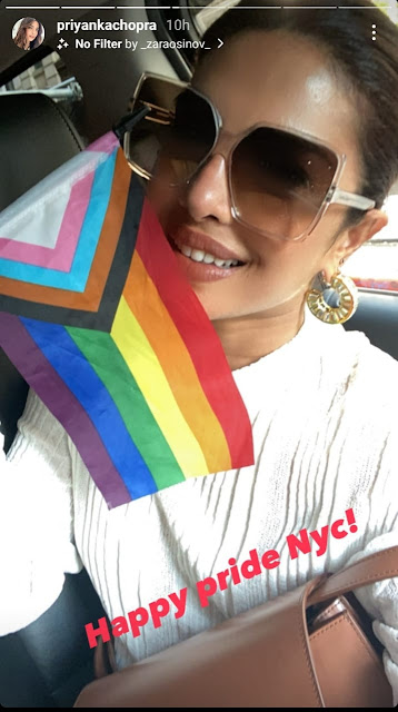 Priyanka Chopra Goes All White To Celebrate Pride Month In New York.
