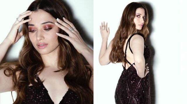 Tamannaah Bhatia Looks Glamorous In This Beautiful Shimmery Gown.