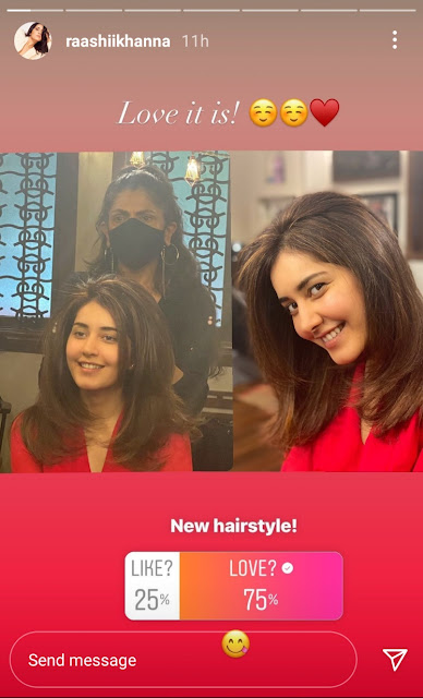 Raashii Khanna Is Beaming With Joy As She Shows Her New Hair Style.
