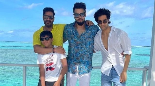 Ajay Devgn Is Enjoying Party In The Maldives With Son His Boy Gang.