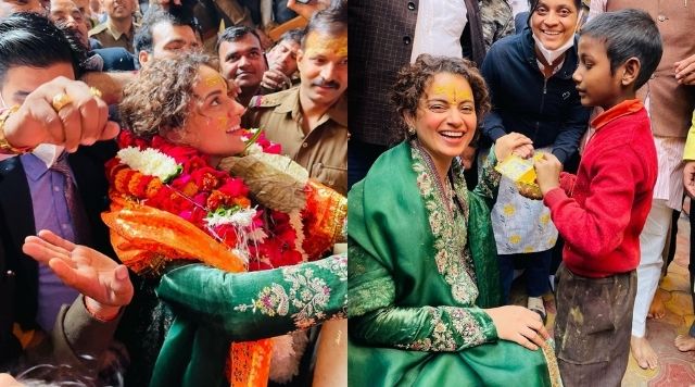 Kangana Ranaut Visited Vrindavan For The First Time; Received A Warm Welcome From People.
