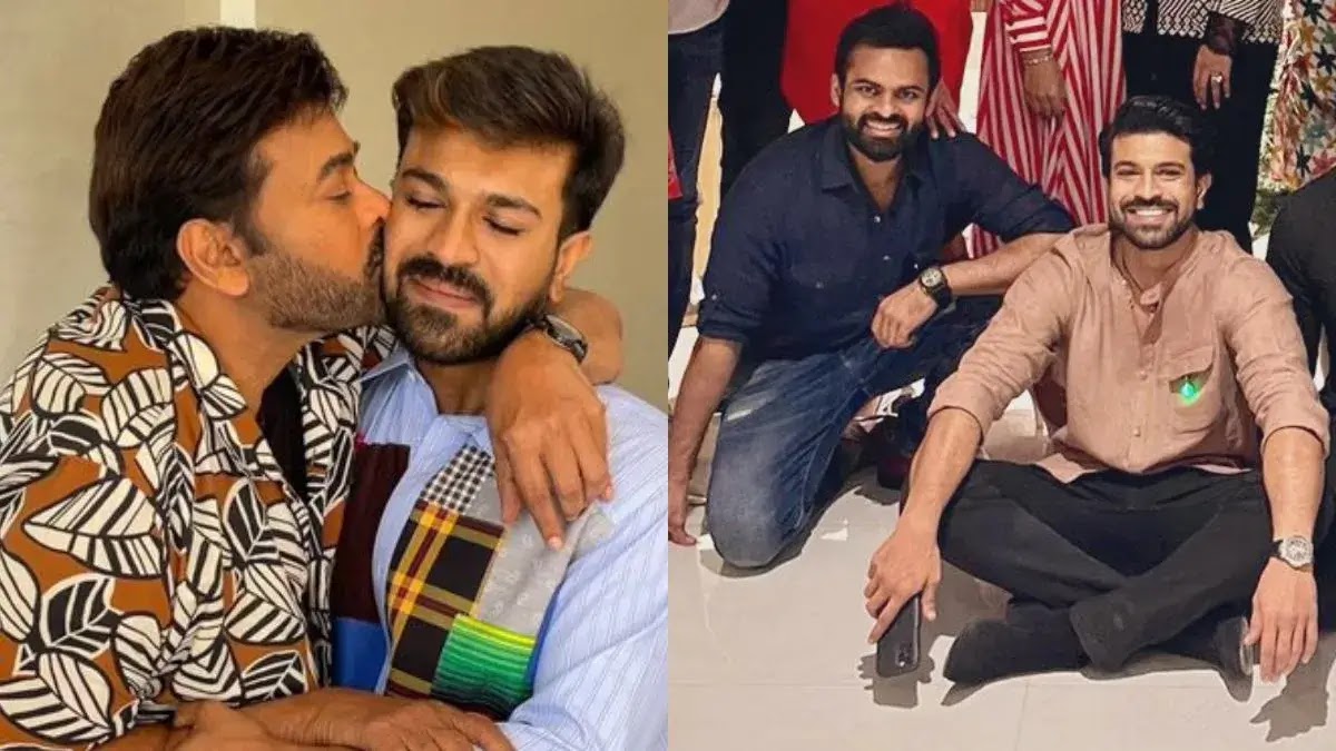 Happy Birthday Ram Charan: Chiranjeevi and Sai Dharam Tej Share Unseen Pictures With The Global Star On His Special Day.