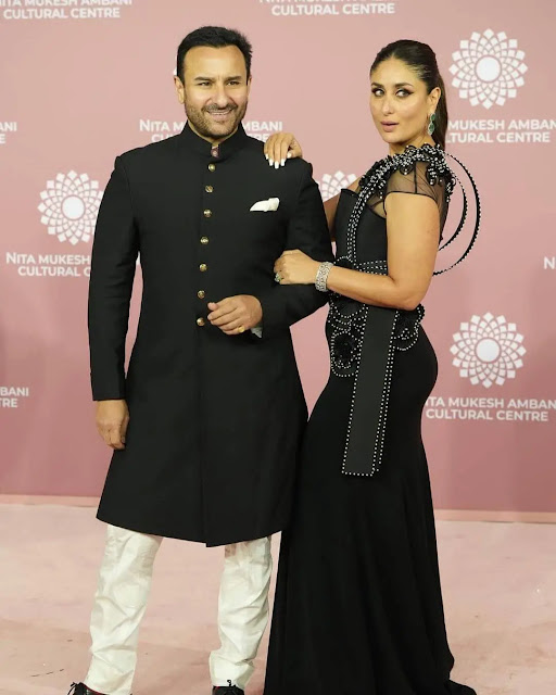 Kareena Kapoor and Saif Ali Khan at Nita Mukesh Ambani Cultural Centre