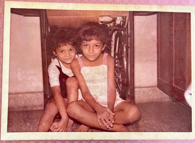 Malaika Arora with Amrita Arora childhood pics
