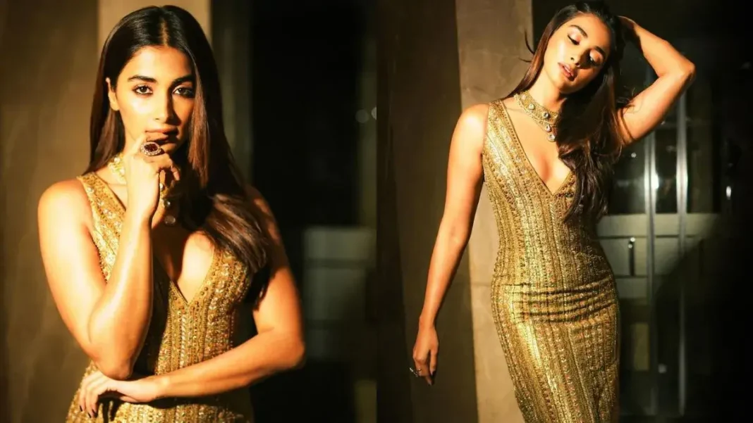 Pooja Hegde Dons ₹2.5L Worth Cocktail Dress by Anita Dongre