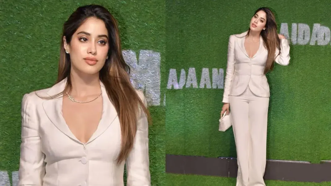 Janhvi Kapoor In Mother Sridevi's Vintage Armani Suit For Maidaan Premiere. Confirmed Relationship With Shikhar Pahariya.