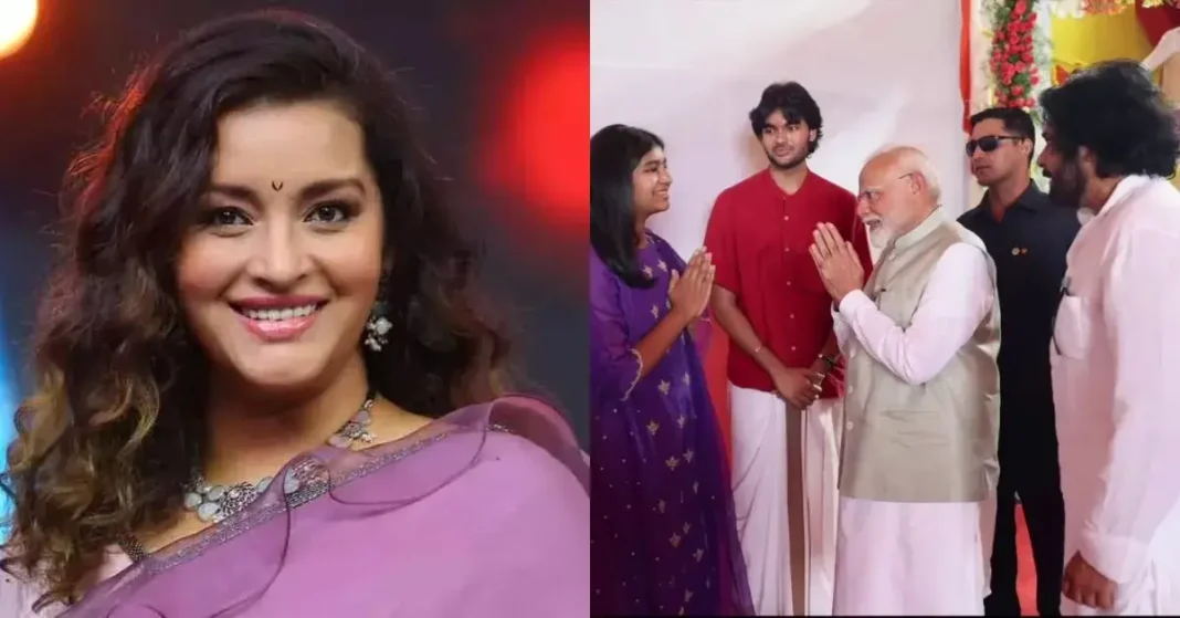 Renu Desai shared picture of her kids with pawan kalyan and narendra modi