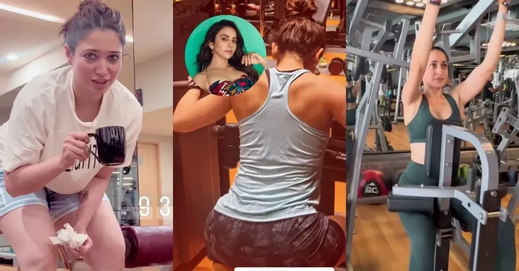 Rakul Preet Singh, Tamannaah Bhatia And Pragya Jaiswal Give Glimpses Of Their Workout Routine.