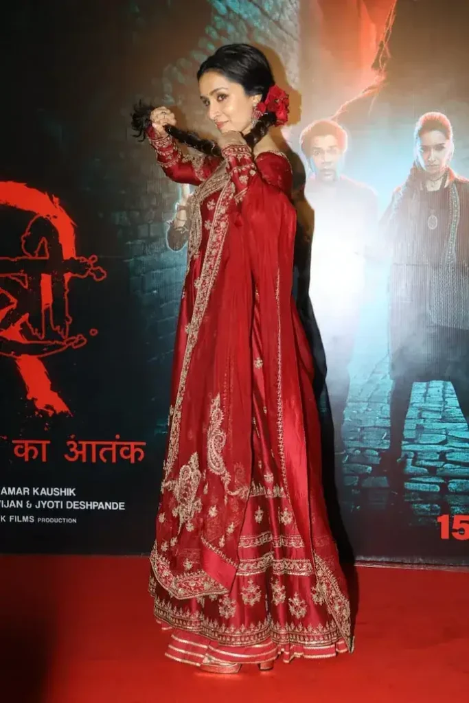 Shraddha Kapoor in Red dress for Aaj Ki Raat Saree 2 launch