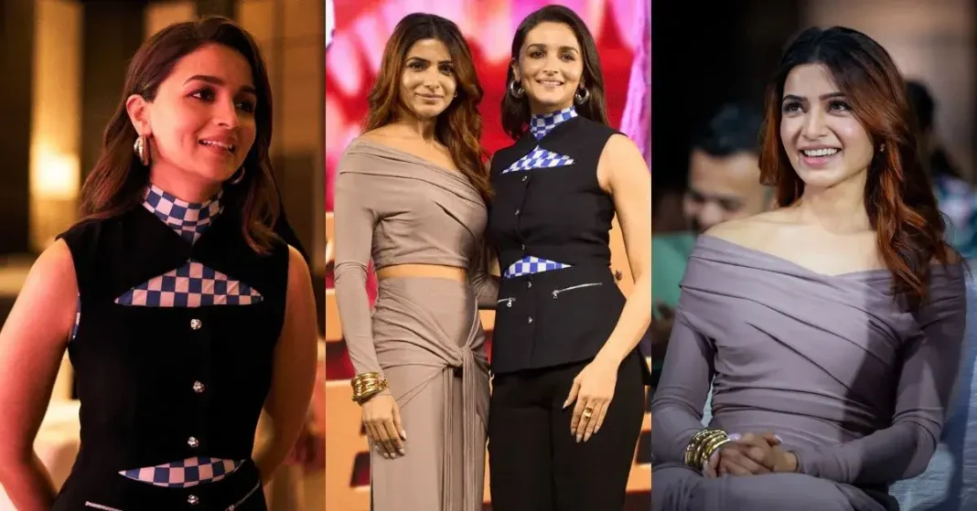 Samantha Ruth Prabhu and Alia Bhatt at Jigra pre release event Telugu