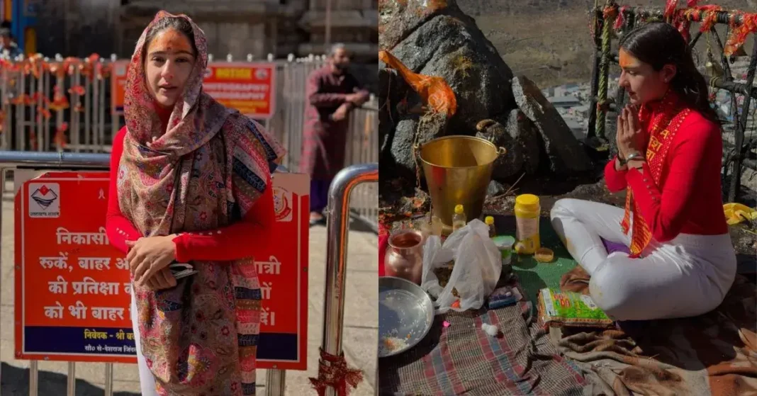 Sara Ali Khan visits Kedarnath, meditates, and expresses her heartfelt gratitude.