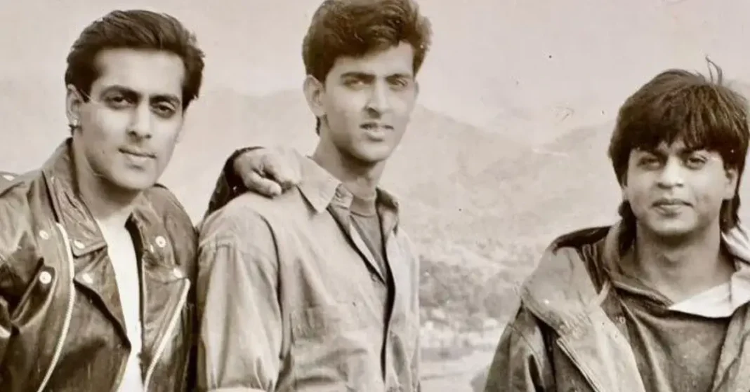 Hrithik Roshan with Salman Khan and Shah Rukh Khan for Karan Arjun movie as AD