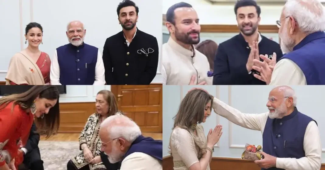 Kareena Kapoor, Saif Ali Khan, Ranbir Kapoor, Alia Bhatt meet Narendra Modi